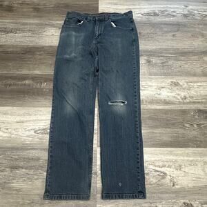Duluth Trading Flex Weekender Dark Wash Blue Mens 30x30 Trim Fit Denim Jeans